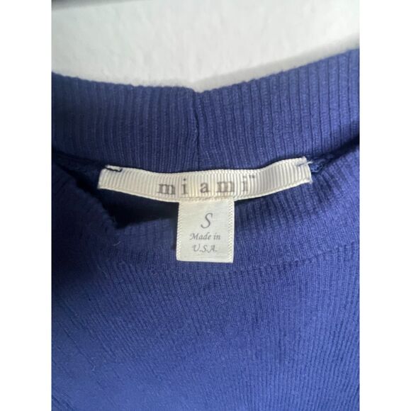 Vintage Miami Ribbed Mock Neck Sleeveless Tank Top - Size Small - Made in USA - Picture 2 of 3